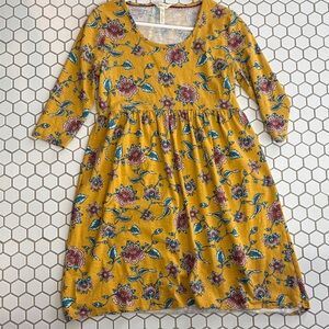 Matilda Jane Mustard Yellow Floral Long Sleeve Dress